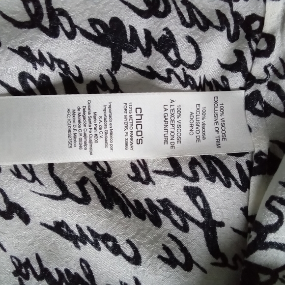 Chico, size 2 (12-14), black and white - Picture 4 of 5